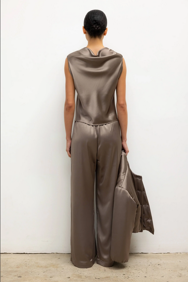 LESET Barb Wide Leg Pant - Taupe