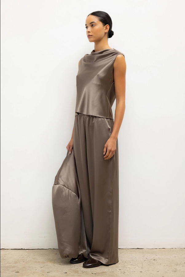 LESET Barb Wide Leg Pant - Taupe