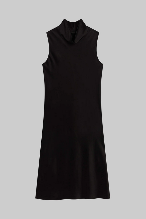 LESET Barb Mock Neck Sleeveless Dress - Black