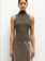 LESET Blake Rib Sleeveless Turtleneck -  Moss