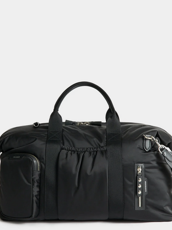 ANYA HINDMARCH Studs In-Flight Maxi Travel Bag - Black Satin