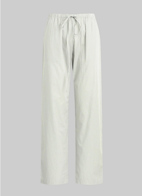 LESET Yoshi Stripe Classic Tie Pant - Dove Forest Stripe