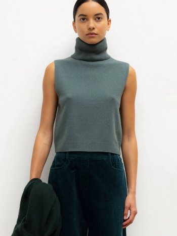 LESET Zoe Sleeveless Turtleneck - Eucalyptus