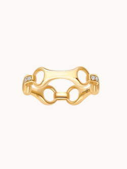 GABRIELA ARTIGAS Beam Link Ring with Pavé Connectors