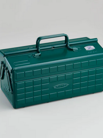 TOYO Steel Toolbox with Cantilever Lid ST-350 - Antique Green