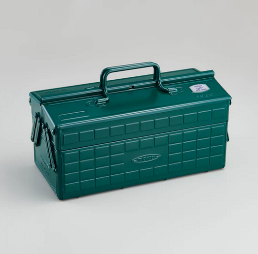 TOYO Steel Toolbox with Cantilever Lid ST-350 - Antique Green