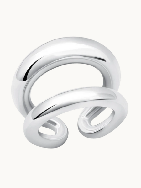 GABRIELA ARTIGAS Sterling Grande Twin Tusk Ring - Size 8