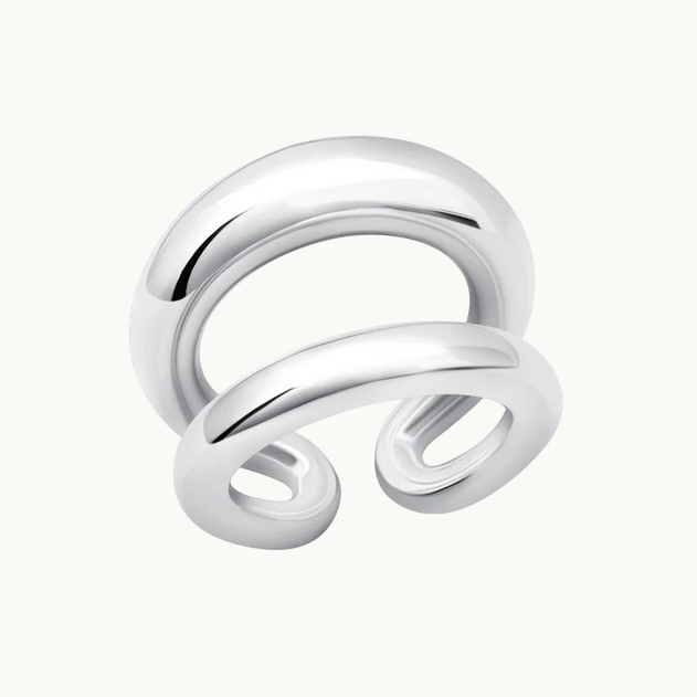 GABRIELA ARTIGAS Sterling Grande Twin Tusk Ring - Size 8