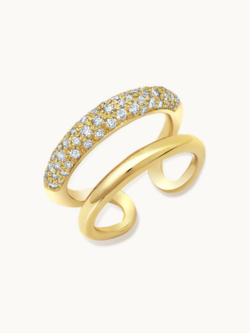 GABRIELA ARTIGAS 14K Twin Tusk Ring with Diamonds