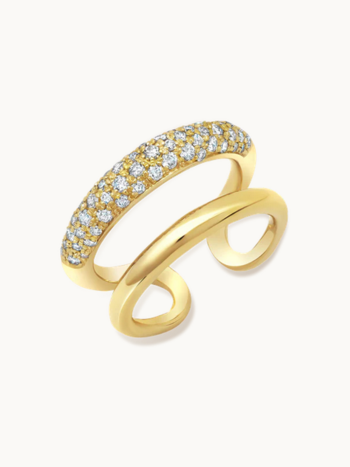 GABRIELA ARTIGAS 14K Twin Tusk Ring with Diamonds