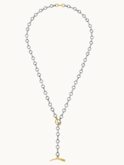 GABRIELA ARTIGAS 14K & Sterling Double Beam Two-Tone Necklace 15mm