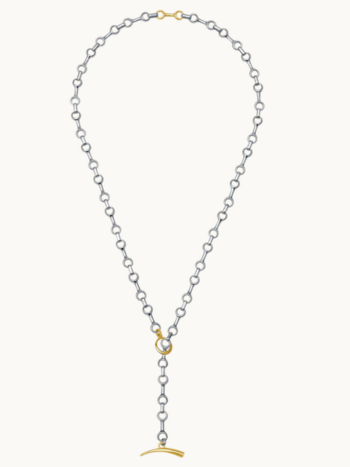 GABRIELA ARTIGAS 14K & Sterling Double Beam Two-Tone Necklace 15mm
