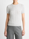 VINCE Cable-Knit Wool & Cashmere-Blend Short-Sleeve Sweater - Heather Pale Grey