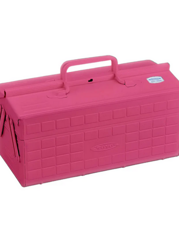 TOYO Steel Toolbox with Cantilever Lid ST-350 - Shocking Pink