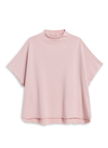 FRANK & EILEEN Audrey Funnel Neck Fleece Capelet - Antique Pink O/S