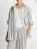 VINCE Resort Stripe Oversized Button Front Shirt -