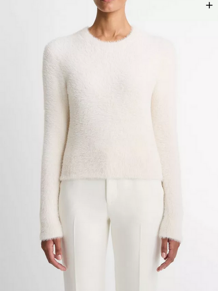 VINCE Eyelash Crew Neck Sweater - Chiffon