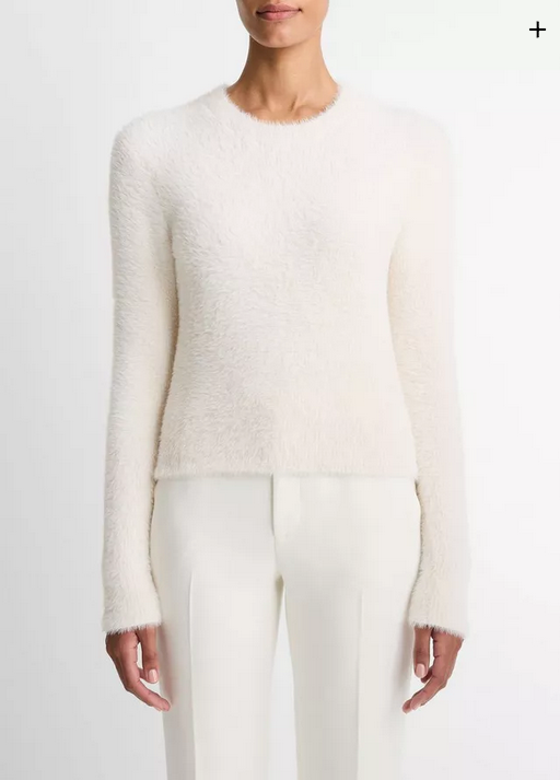 VINCE Eyelash Crew Neck Sweater - Chiffon