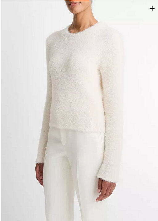 VINCE Eyelash Crew Neck Sweater - Chiffon
