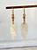 SENNOD Carved Mother of Pearl Teardrop Earrings