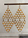 SENNOD Gold Double Hive Pyramid Earrings