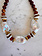 SENNOD Chunky Baroque Pearl and Wood Necklace 15-17"