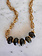 SENNOD Chunky Labradorite and Brass Necklace 15-17"