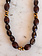 SENNOD Smoky Quartz and Wood Bead Necklace 16-18"