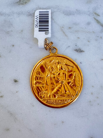 SENNOD St. Christopher Antique Gold Vignette