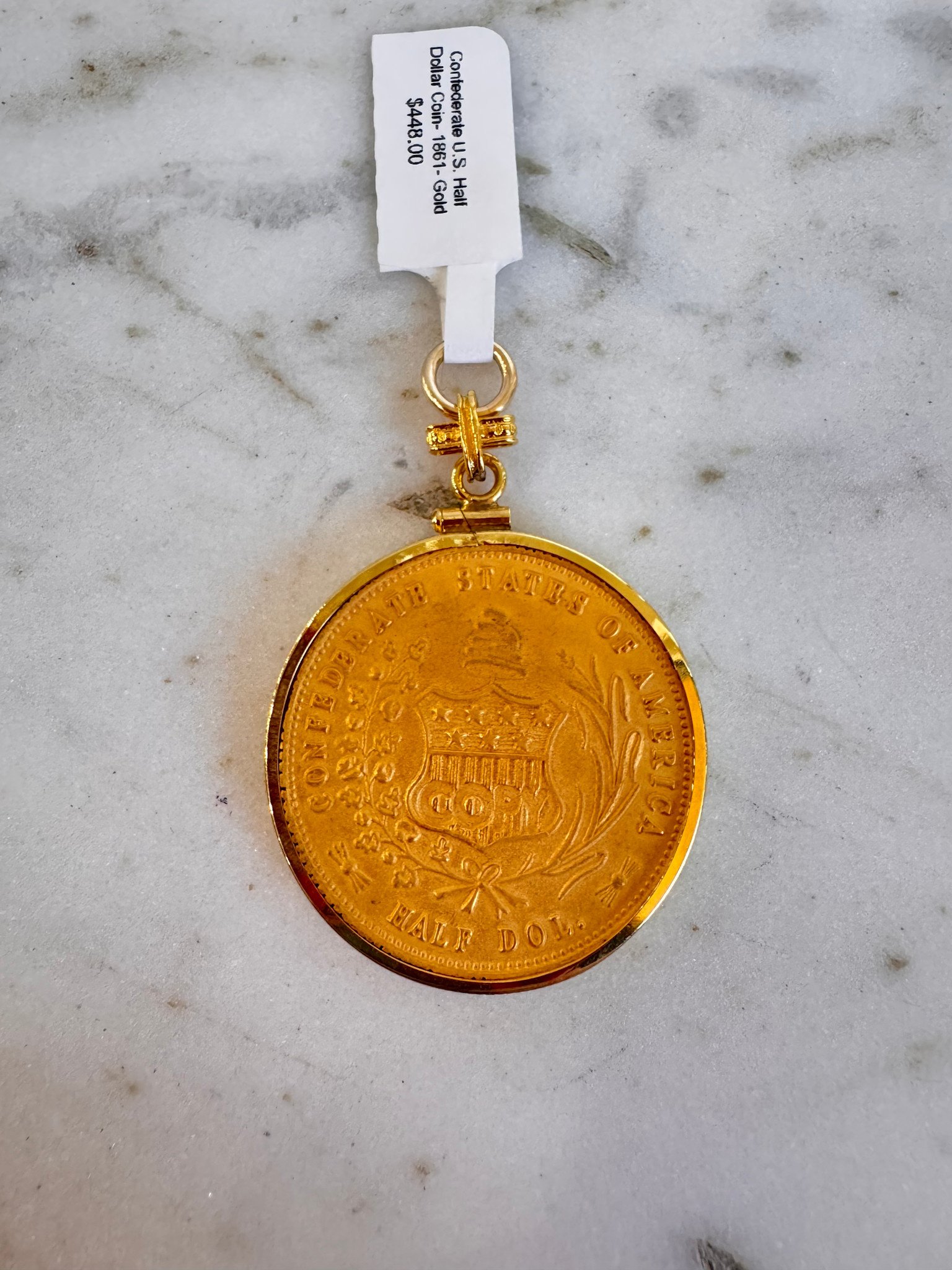 SENNOD Confederate US Half Dollar Coin Vignette