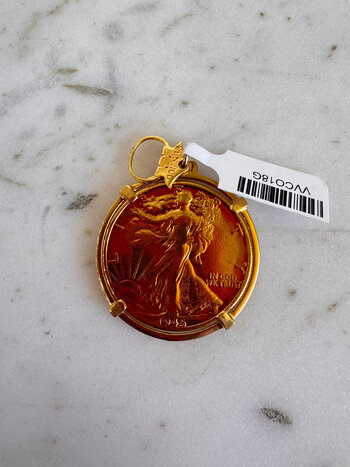 SENNOD Gold Walking Liberty Coin Vignette