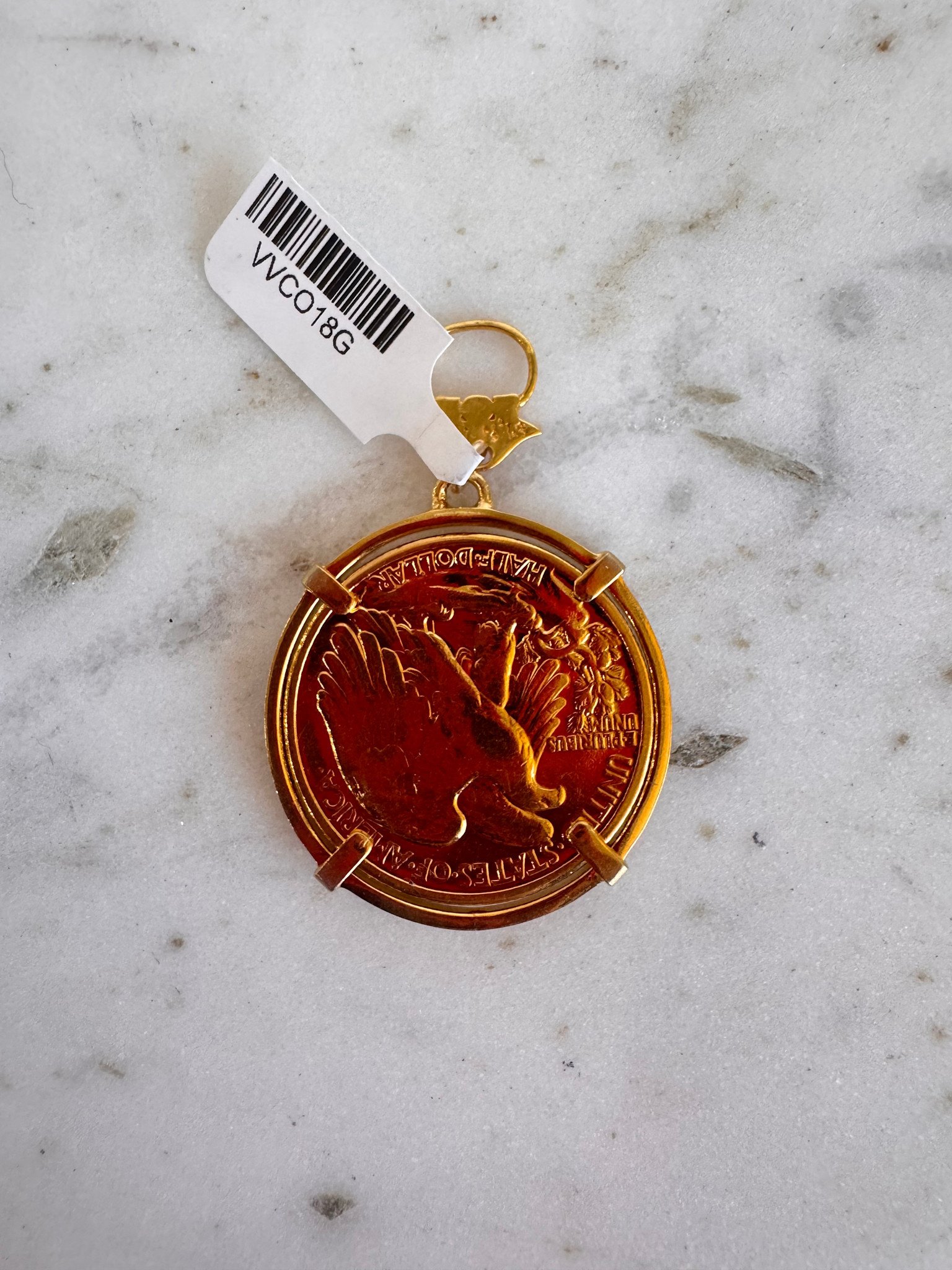 SENNOD Gold Walking Liberty Coin Vignette