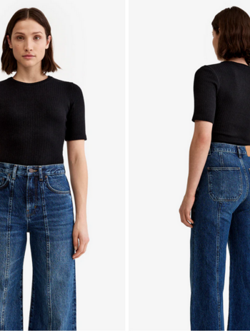 SMYTHE Elbow Sleeve Crewneck - Black