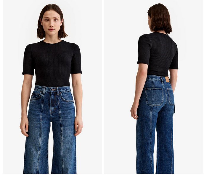 SMYTHE Elbow Sleeve Crewneck - Black