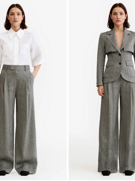 SMYTHE Exposed Zip Pleated Pant