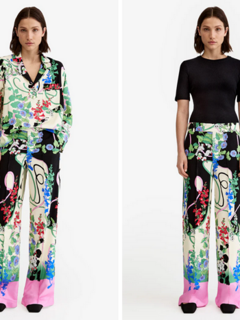 SMYTHE Low Rise Slouch Trouser - Graphic Botanical