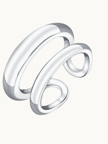 GABRIELA ARTIGAS Sterling Grande Twin Tusk Ring - Size 6.5