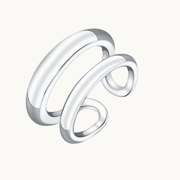 GABRIELA ARTIGAS Sterling Grande Twin Tusk Ring - Size 6.5