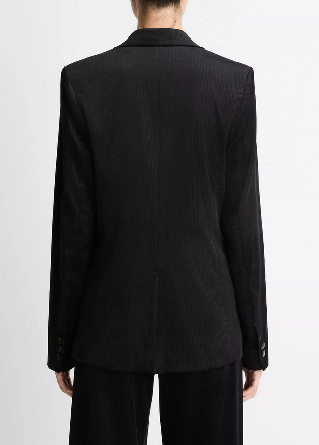 VINCE Italian Velvet Blazer - Black