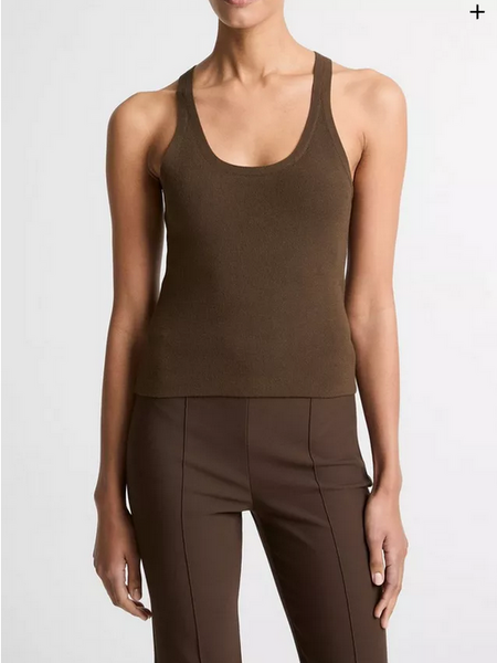 VINCE Milano-Stitch Scoop-Neck Sweater Tank