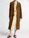 VINCE Suede Long Coat - Wood Moss