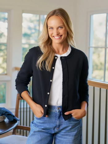 FRANK & EILEEN Jackie Triple Fleece Cardigan - British Royal Navy