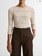 VINCE Plaid Wool-Cashmere Elbow-Sleeve Sweater