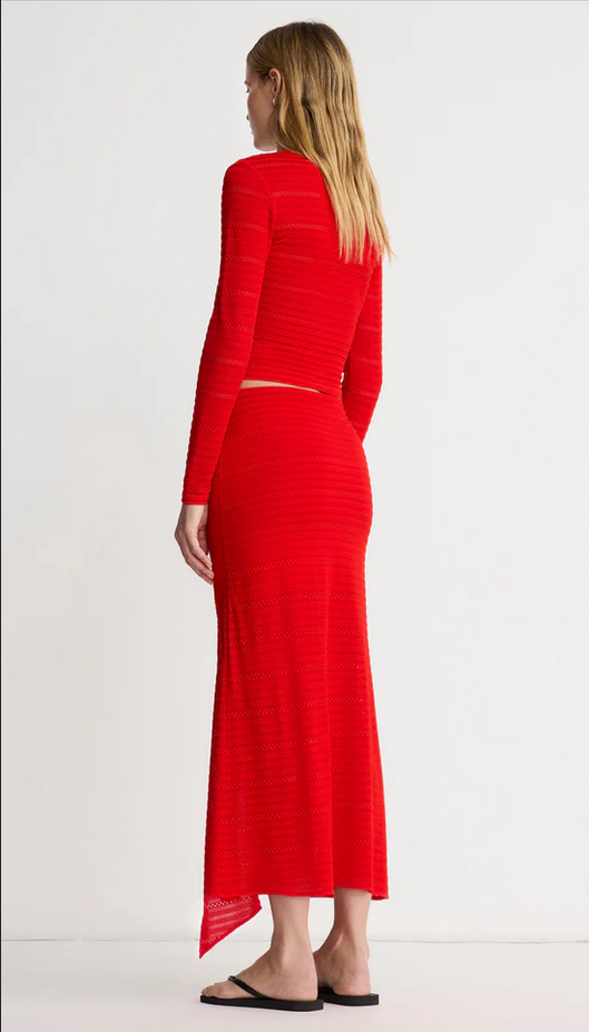 SMYTHE Pull On Drape Skirt - Chili