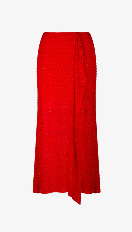 SMYTHE Pull On Drape Skirt - Chili