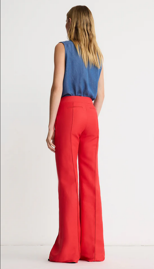 SMYTHE Wide Leg Pintuck Trouser - Poppy