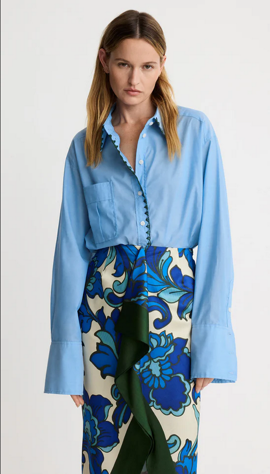 SMYTHE Classic Relaxed Shirt - Blue / Jade