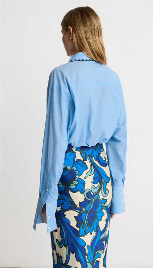 SMYTHE Classic Relaxed Shirt - Blue / Jade