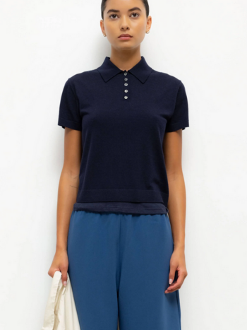LESET James Short Sleeve Polo - Midnight