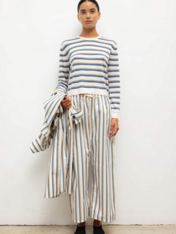 LESET Yoshi Stripe Crop Drawstring Pant - Multi